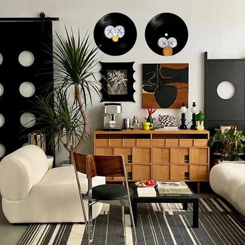 Miniatura 6 de FACHPINT 15 discos de vinilo decorativos de 12 pulgadas, discos de vinilo en blanco para pared estética, discos falsos para graffiti, accesorios