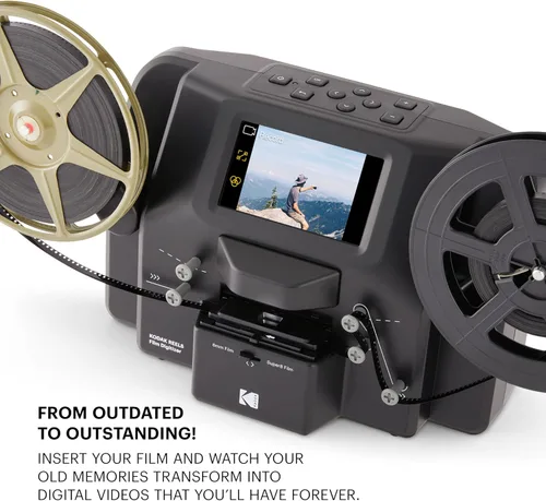 Miniatura 2 de KODAK REELS - Convertidor digitalizador de películas de 8mm y Super 8 con pantalla grande de 5", escáner convierte película fotograma por fotograma