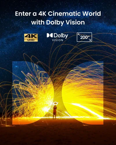 Miniatura 2 de NEBULA Proyector inteligente Cosmos 4K SE, Nebulamaster, alto brillo con Dolby Vision, pantalla de 200 pulgadas, 1800 lúmenes ANSI, HybridBeam