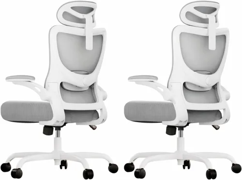 Miniatura 17 de Marsail - Silla ergonómica de oficina - Silla de escritorio con respaldo alto de malla y soporte lumbar ajustable, silla giratoria con ruedas