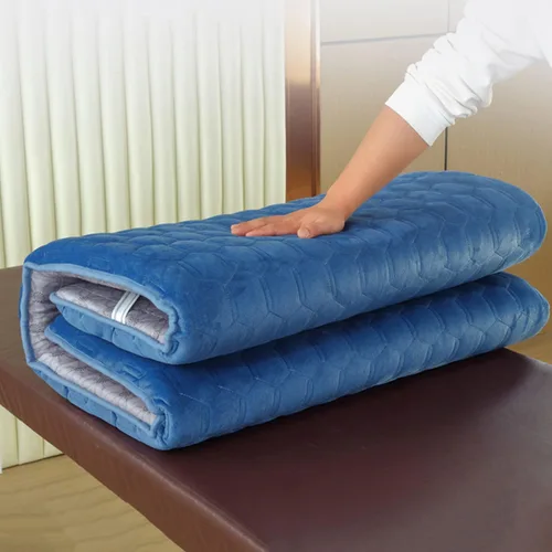 Miniatura 2 de Cubrecolchón de mesa de masaje de 2.0 in/2.8 in de grosor, funda de colchón trapezoidal para cama de salón de belleza, sábanas con agujeros de Gris
