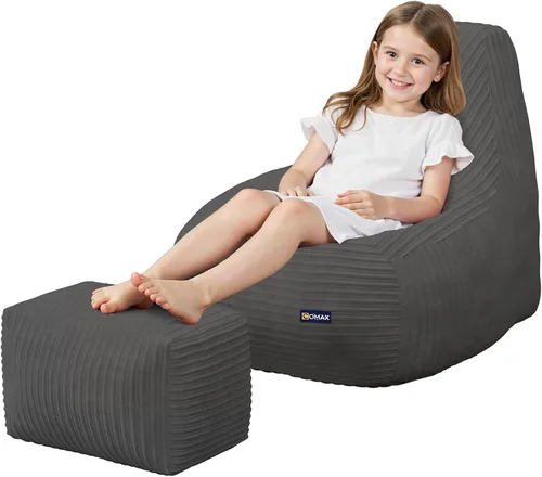 Miniatura 12 de COMAX Sillas de Puf para Niños, Sofá de Puf para Niños Pequeños con Relleno de Puf para Niños y Niñas, Silla de Piso Perezosa para Sala