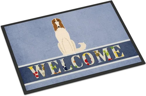 Caroline's Treasures BB5604MAT Borzoi - Felpudo de bienvenida de 18 x 27 pulgadas, para interiores y exteriores, para entrada, antideslizante,