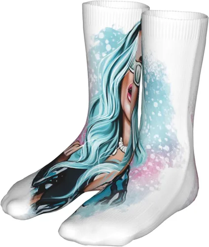 Miniatura 8 de NALCKA Karol Singer G Socks Super Soft Crew Sock Personalidad Resistente al Olor Antiolor Unisex Calcetines Deportivos Calcetines Bajo 16 pulgadas