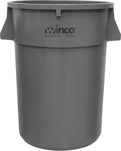 Miniatura 8 de Winco PTC-10G Cubo de basura redondo, 10 galones, plástico, gris