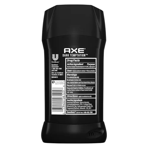 Miniatura 2 de AXE Barra Antitranspirante para Hombres para Frescura de Larga Duración Dark Temptation Aroma Fresco Todo el Día Desodorante Antisudor para Hombres