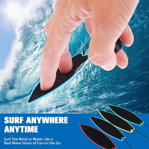 Miniatura 2 de Aster Paquete de 4 tablas de surf con dedos, mini juguetes de surf para dedos, surf el viento, tabla de surf con la punta de los dedos para niños