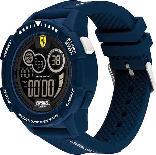 Miniatura 2 de Ferrari Reloj de cuarzo para hombre con correa de silicona azul 22 Modelo 0830858 Azul Patchwork Reloj de cuarzo digital