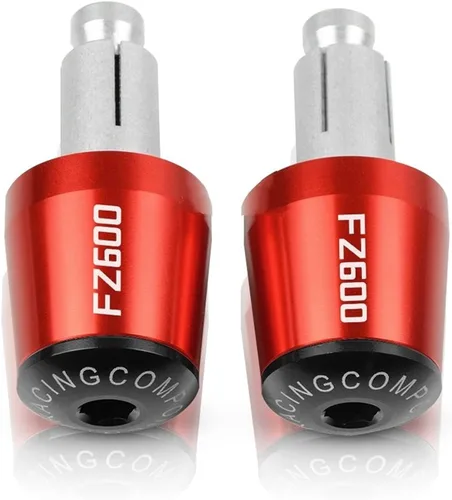 Miniatura 18 de Contrapeso 7/8 "0.866 in motocicleta manillar agarres extremo barra tapa tapa tapón para Yamaha FZ600 FZ 600 1987-1989 1988 12
