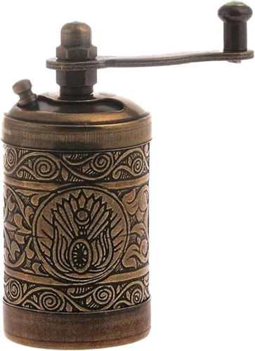 Miniatura 22 de Molinillo manual de cobre antiguo para granos de café árabes griegos turcos y sal de pimienta de especias, latón