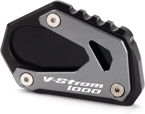Placa de extensión de soporte lateral de motocicleta compatible con SUZUKI Vstrom 1000 1000XT DL1000 2014-2021 | Soporte de almohadilla de pie Gris