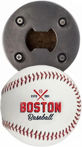 Miniatura 16 de Abrebotellas Chicago C, hecho de una pelota de béisbol real, el abrelatas de béisbol, captador de tapas, imán para nevera