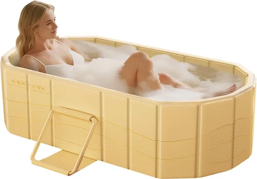 Miniatura 17 de Bañera Plegable Portátil, Bañera Independiente Sin Instalación, Bañera de Remojo SPA para Baño, Cabina de Ducha Plegable para Baños Calientes