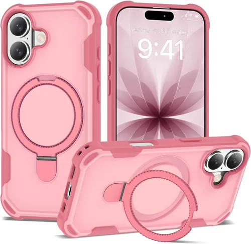 Miniatura 69 de Funda compatible con iPhone 12 y 12 Pro de 6.1 pulgadas con soporte de anillo magnético [protección militar contra caídas] [compatible con MagSafe]