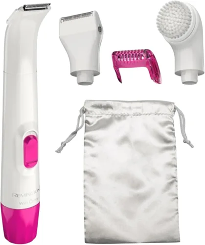 Remington Kit de aseo para cuerpo y bikini suave y sedoso, depiladora y afeitadora inalámbrica para mujeres, resistente al agua para el aseo en la