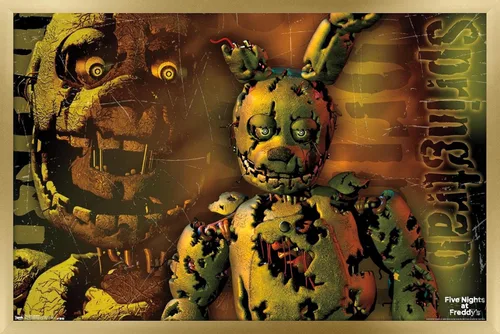 Miniatura 15 de Trends International Five Nights at Freddy's - Póster de pared Springtrap, 14.725 x 22.375 pulgadas, versión con marco de madera tipo granero