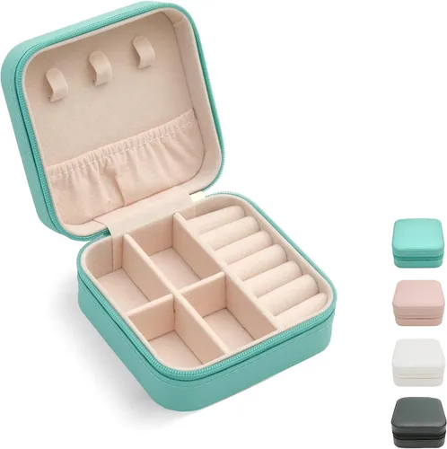TRODANCE Mini estuche de viaje para joyas pequeño organizador de joyas de viaje caja de joyería portátil mini organizador de almacenamiento portátil