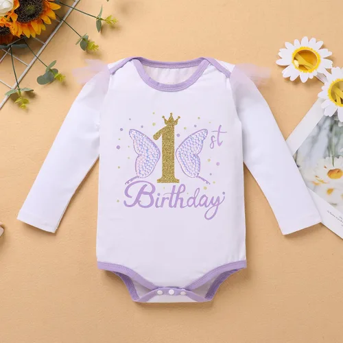Miniatura 3 de IDOPIP Disfraz de mariposa para el primer cumpleaños de bebé niña con lentejuelas, falda tutú, diadema para sesión de fotos