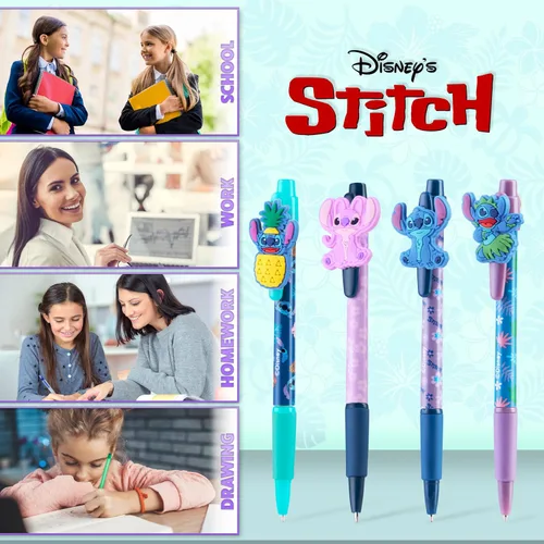 Miniatura 5 de Disney Bolígrafos 4 bonitos bolígrafos con adorables puntadas, bonitos bolígrafos para diario, dibujo o trabajo escolar, bonitos bolígrafos