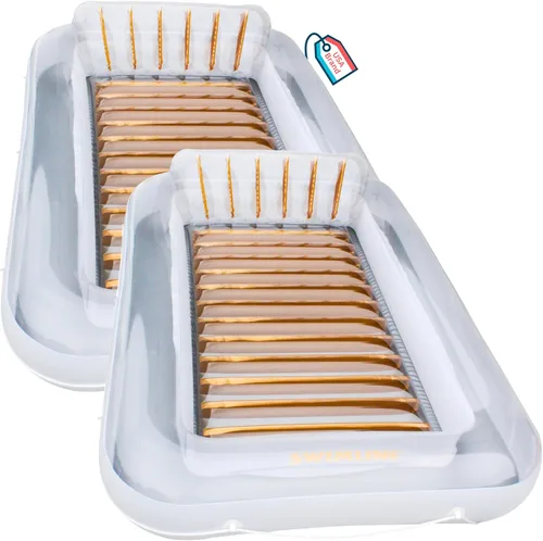 Miniatura 16 de SWIMLINE Original Suntan Tub Series Classic Inflatable Tanning Float Floating Lounge Personal Tan Pool Hybrid Lounger Adjustable Pillow Fill