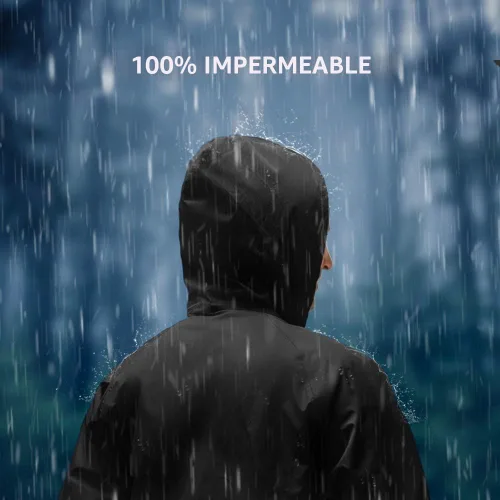 Miniatura 3 de Traje de lluvia TIDEWE, impermeable, transpirable, ligero, 2 piezas
