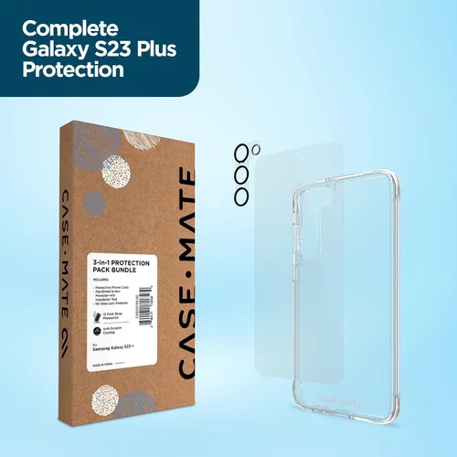 Miniatura 7 de Funda Case-Mate para Samsung Galaxy S23 Plus [3en1] con protector de pantalla FlexiShield y protector de lente de cámara [6.6"]