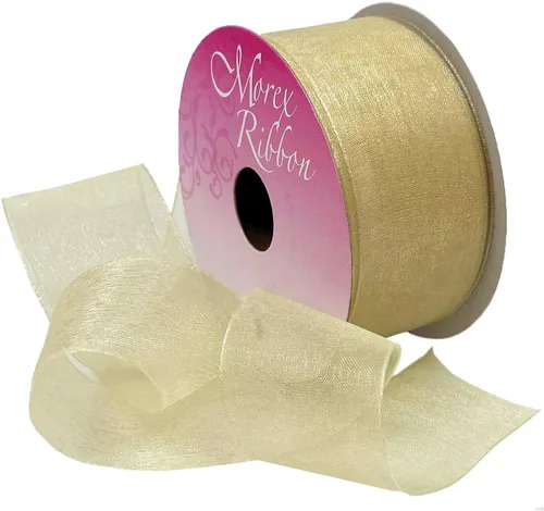 Miniatura 98 de Morex Ribbon 91803/100-609 Cinta de nailon Organdy, 5/8 pulgadas por 100 yardas, color rojo