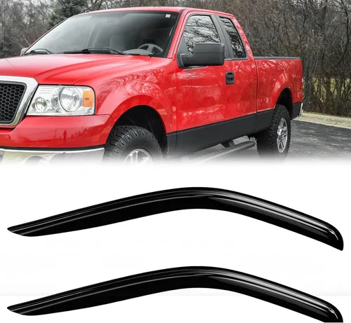 Miniatura 61 de Protectores de lluvia de ventana para Ford F150 SuperCab 2004-2014 2 piezas deflector de ventana para 09-14 F-150 con 2 puertas delanteras