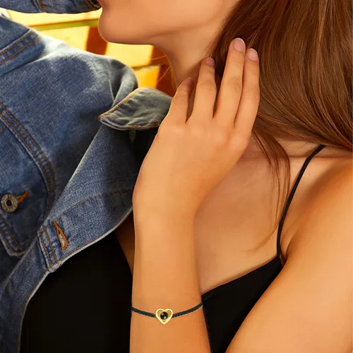 Miniatura 7 de JINLIN Pulseras de proyección personalizadas, pulseras de fotos personalizadas para mujeres y hombres, pulsera con texto en inglés "I Love You