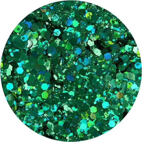 Miniatura 2 de TORC 1 libra de purpurina holográfica verde esmeralda de 16 onzas, mezcla de purpurina gruesa de Navidad a granel para manualidades de resina, arte