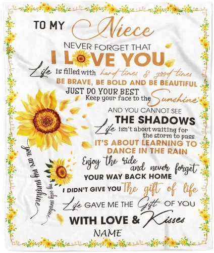 Miniatura 20 de Manta personalizada con texto en inglés «To My Niece», de Aunt Auntie Uncle Always Remember How Much I Love You Moon Butterfly Birthday Christmas