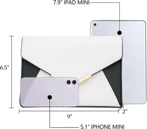 Miniatura 6 de KKXIU Elegante bolso de mano de cuero sintético para mujer bolso de mano para fiesta boda baile de graduación