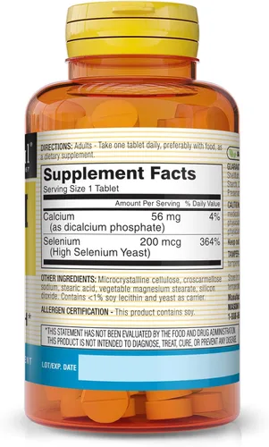 Miniatura 2 de Mason Natural Selenio 200 mcg - Suplemento antioxidante para apoyo inmunológico y salud de la próstata, mineral traza esencial, 60 tabletas