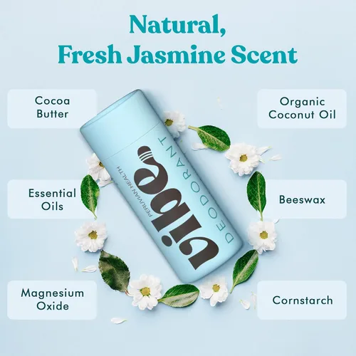 Miniatura 3 de Vibe - Desodorante natural sin aluminio para mujeres y hombres, control de olores de larga duración con aceite de coco orgánico y cera de abejas