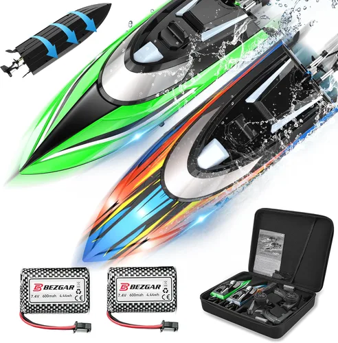 Miniatura 8 de BEZGAR TX2P1 - 2 paquetes de 12 pulgadas de velocidad rápida de 30 KPH con una maleta portátil para lagos y piscinas y agua salada, juguetes