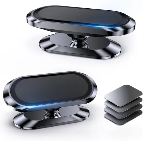 【Paquete de 2】 Soporte magnético de teléfono para el tablero del automóvil 【Imán fuerte】 Soporte magnético para teléfono del coche 【4 placas】