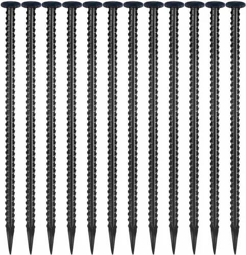 Miniatura 8 de Estacas de refuerzo de 16 pulgadas, estaca de tierra, de 1/2 pulgada de diámetro, anclajes de acero galvanizado para tierra, estacas para paisaje, 6
