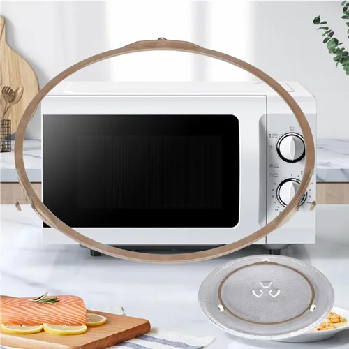 Miniatura 2 de Anillo giratorio de microondas de 8.74 pulgadas/8.7 in, anillo de rodillo de microondas, soporte de bandeja de placa de vidrio, anillo