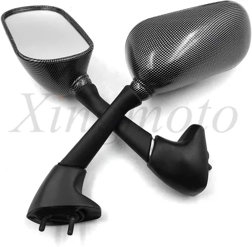 Miniatura 2 de NBX- Espejos laterales de fibra de carbono OEM para motocicleta compatible con YZF-R1/2000-2001 FZS600 Fazer/2001-2003 R1/2001-2002 R6 / YZF-R6