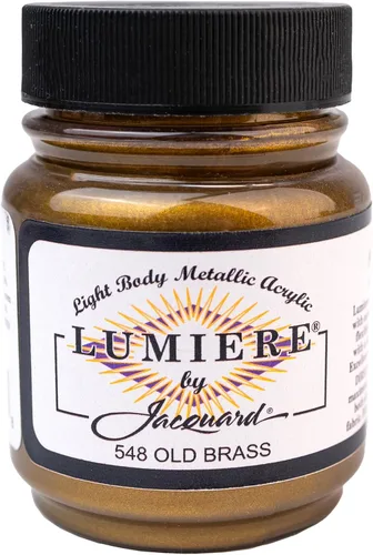 Miniatura 11 de Jacquard Lumiere Pintura para Tela de 2.25oz Turquesa Nacarado - Pintura Metálica para Tela, Cuero, Lienzo, Papel y Madera - Pintura Acrílica