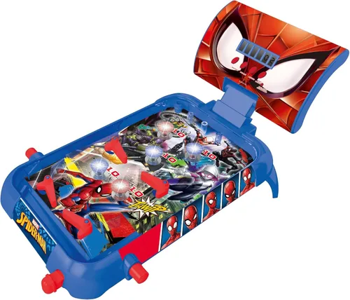 Miniatura 2 de LEXiBOOK Marvel Spider-Man, Pinball electrónico de mesa, juego de acción y reflejo para niños y familia, pantalla LCD, efectos de luz y sonido
