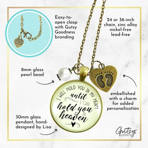 Miniatura 19 de Gutsy Goodness Miscarriage Necklace Comforting Sentimental Handmade Jewelry For Mom - Pendant, Message Card, Keepsake Gift Box