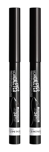 Rimmel, Scandaleyes - Delineador de ojos grueso y fino REDESIGN Negro, 2 unidades (paquete de 1)