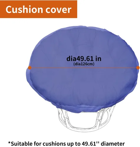 Miniatura 3 de Papasan - Funda de cojín para exteriores, resistente al agua, fácil de limpiar, fijada internamente, extraíble, con cremallera, funda de cojín