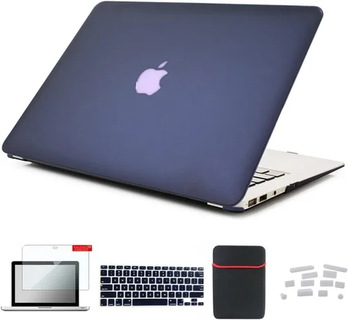 Miniatura 6 de Pack 5 en 1 de carcasa para MacBook Air, de Se7enline, de plástico duro, tacto suave, con protector de teclado de silicón, protector de pantalla