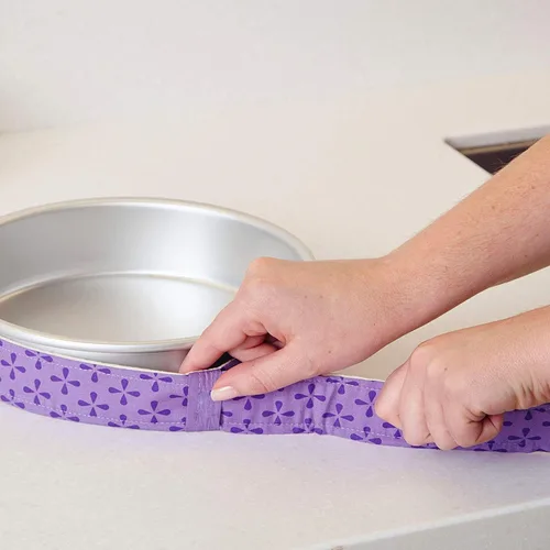 Miniatura 4 de Mity rain Tiras para Amortiguar Bandeja de Pastel de 4 Piezas, Tiras de Algodón Gruesas Superabsorbentes para Hornear, Nivelador de Pastel y 4 pzas
