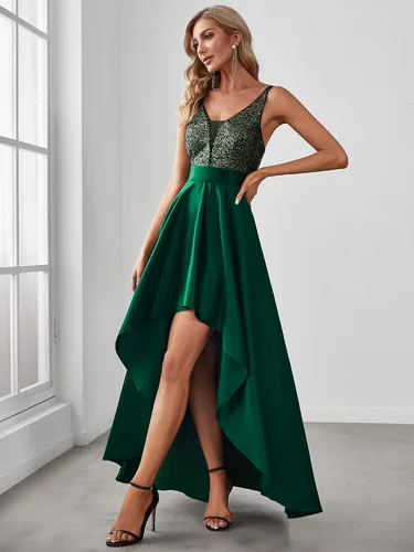 Miniatura 3 de Ever-Pretty Vestido de fiesta largo con cuello en V para mujer, 0667