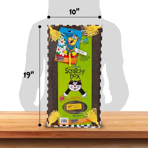 Miniatura 3 de FAT CAT La caja de juguetes para gatos Big Mama's Scratch incluye hierba gatera 100% orgánica cultivada en los Estados Unidos