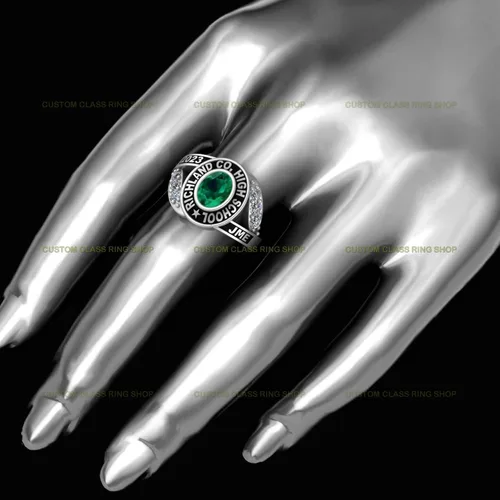 Miniatura 4 de Joyería de anillo de clase escolar personalizada para mujer en silver925