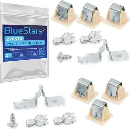 BlueStars 279570 - Kit de cerradura para puerta de secadora PS334230 AP3094183 14205029 236877 420198 423232 EED4300TQ0 LTE5243DQ6 - Paquete de